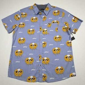 RF Brand Skull Smiley Drip Face Shirt XXL NWT Streetwear Horror Grunge Festival